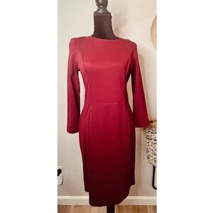 ❤️ Bar III Burgundy Sheath Dress – Size L ❤️